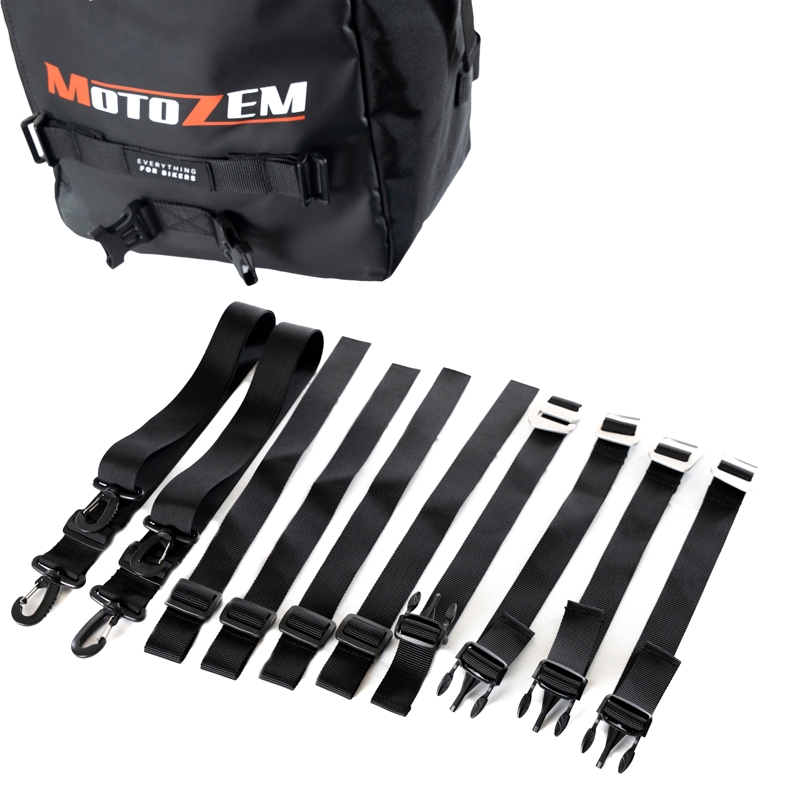 Vandtæt motorcykeltaske MotoZem DryBag sort 27,5 l