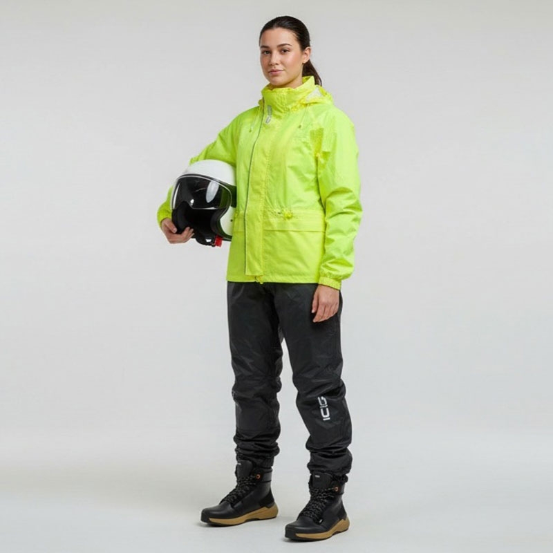Motorcykel regnfrakke SiDi Tempora fluo gul-sort
