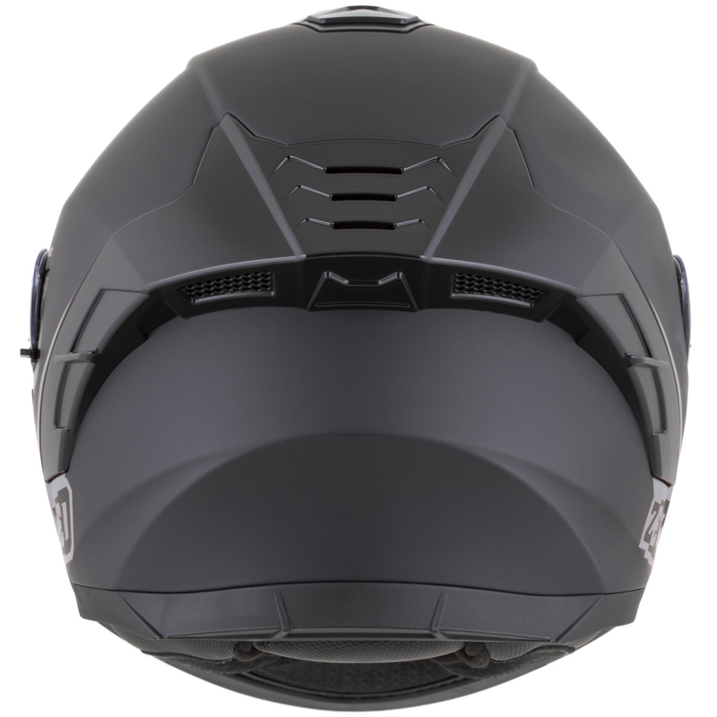 Fullface motorcykelhjelm ZED K40 mat sort-mørkegrå