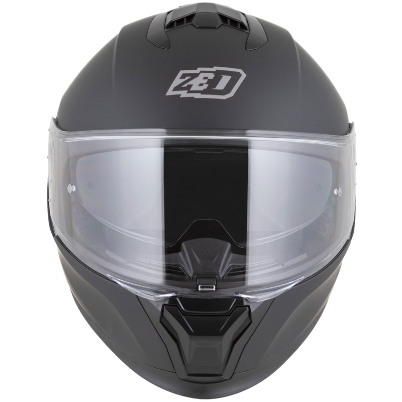 Fullface motorcykelhjelm ZED K40 mat sort-mørkegrå