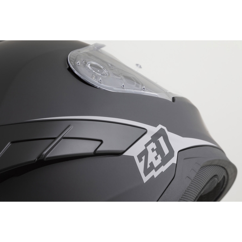 Fullface motorcykelhjelm ZED K40 mat sort-mørkegrå