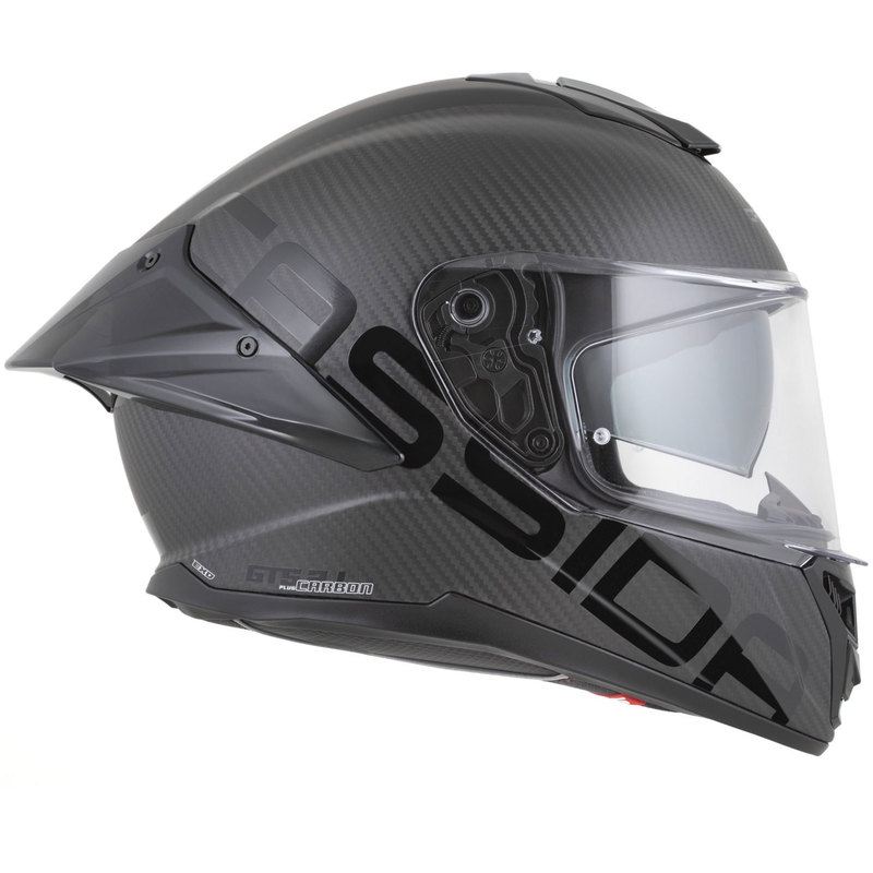 Cassida Integral GTS 2.1 Plus Carbon fullface motorcykelhjelm, mat kulstofsort-hvid