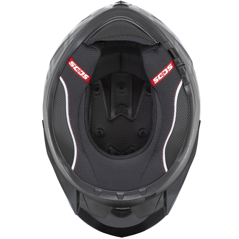 Cassida Integral GTS 2.1 Plus Carbon fullface motorcykelhjelm, mat kulstofsort-hvid