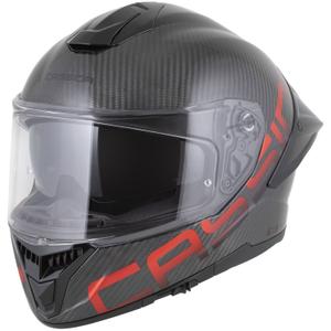 Cassida Integral GTS 2.1 Plus Carbon fullface motorcykelhjelm, mat, carbon-rød