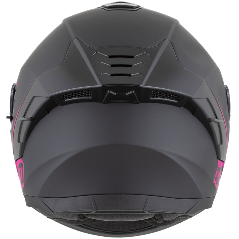 Fullface motorcykelhjelm ZED K40 mat sort-pink