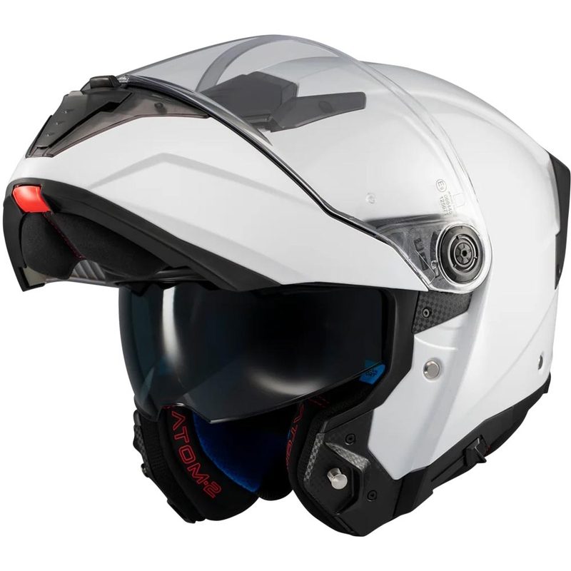 Flip-up motorcykelhjelm MT Atom 2 SV Pure A0 hvid