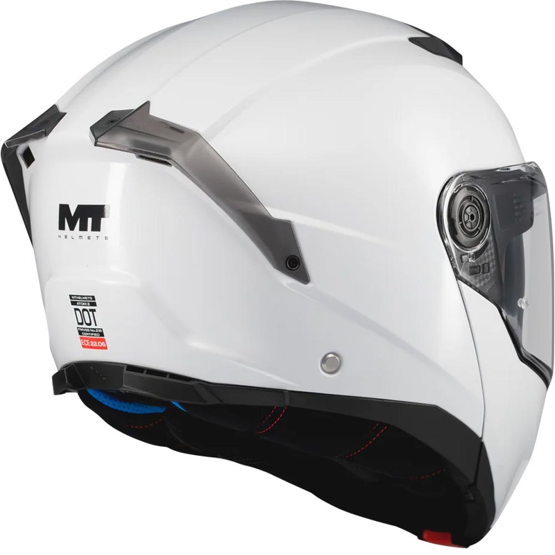 Flip-up motorcykelhjelm MT Atom 2 SV Pure A0 hvid