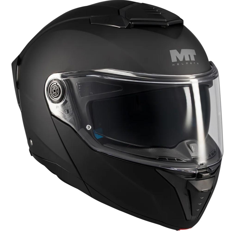 Flip-up motorcykelhjelm MT Atom 2 SV Pure A1 matsort