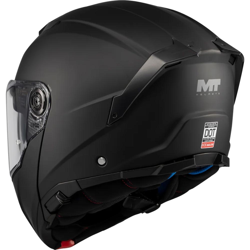 Flip-up motorcykelhjelm MT Atom 2 SV Pure A1 matsort