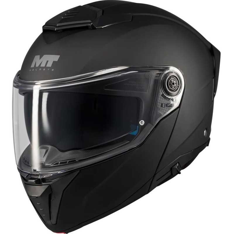 Flip-up motorcykelhjelm MT Atom 2 SV Pure A1 matsort