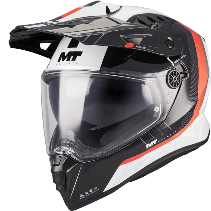Enduro motorcykelhjelm MT Track SV Nomad A15 hvid-sort-rød