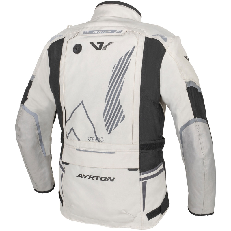 Ayrton Trail motorcykeljakke hvid-sort-grå