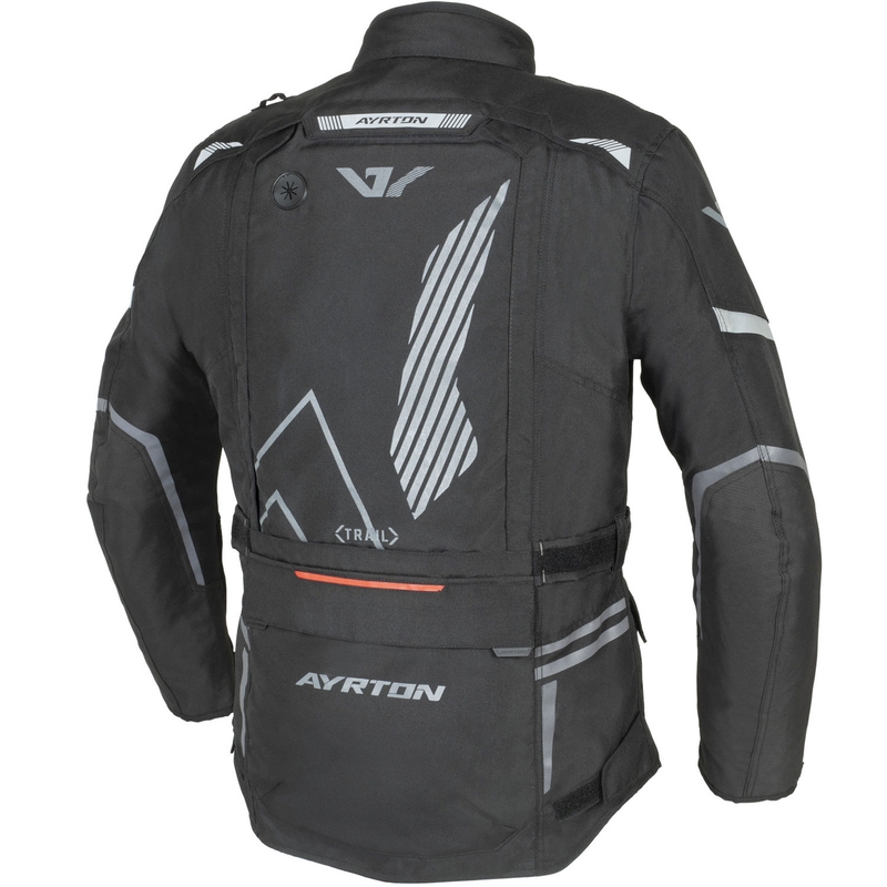Ayrton Trail motorcykeljakke sort-grå-rød