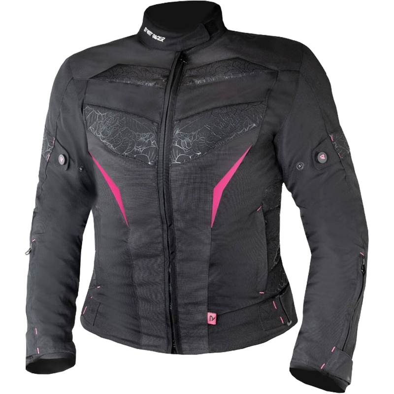 Motorcykeljakke til kvinder Street Racer Rose Black and Pink