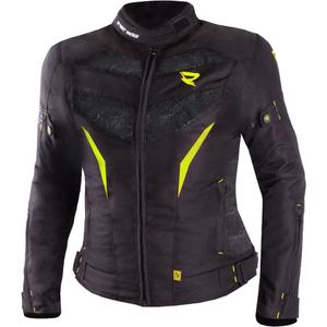 Motorcykeljakke til kvinder Street Racer Rose Black-Fluo Yellow