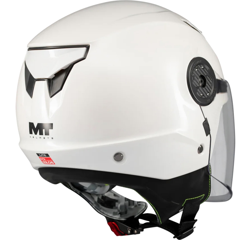 Børne åben motorcykelhjelm MT Lite Pure A0 hvid
