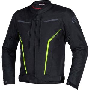 Ozone Delta IV motorcykeljakke sort-fluo gul