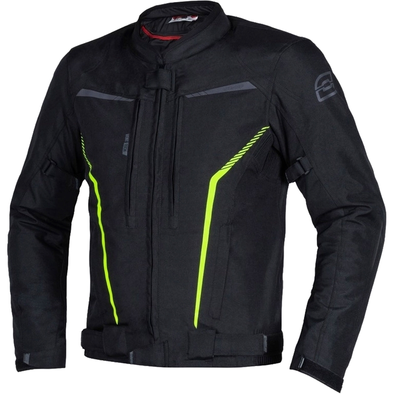 Ozone Delta IV motorcykeljakke sort-fluo gul