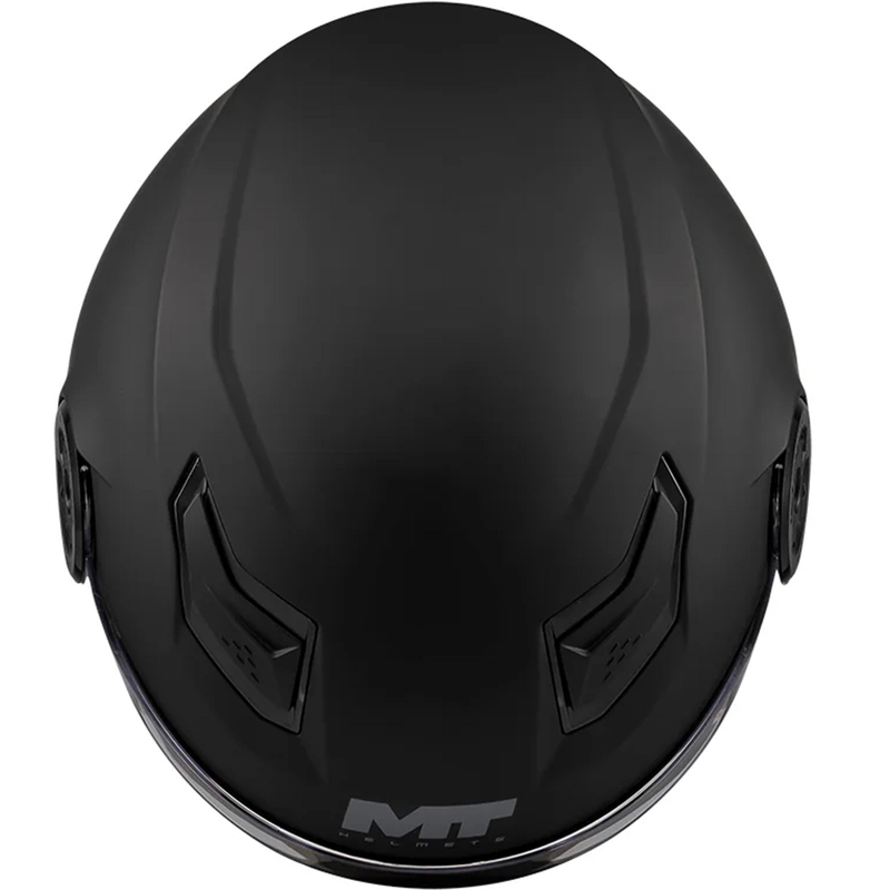 Børne åben motorcykelhjelm MT Lite Pure A1 matsort