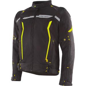 Motorcykeljakke Street Racer Flex EVO sort-fluo gul