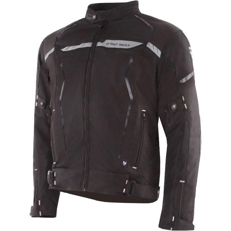 Street Racer Flex sort motorcykeljakke