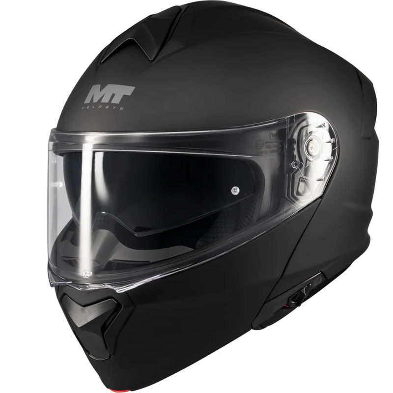 Flip-up motorcykelhjelm MT Genesis SV Pure A1 matsort