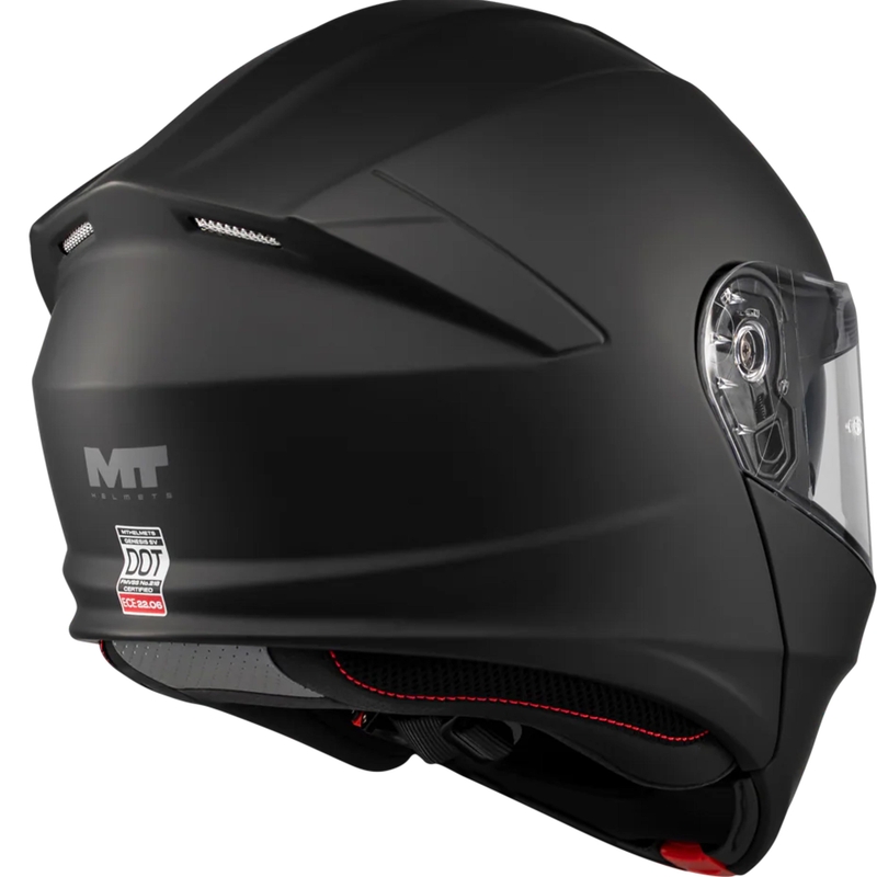 Flip-up motorcykelhjelm MT Genesis SV Pure A1 matsort
