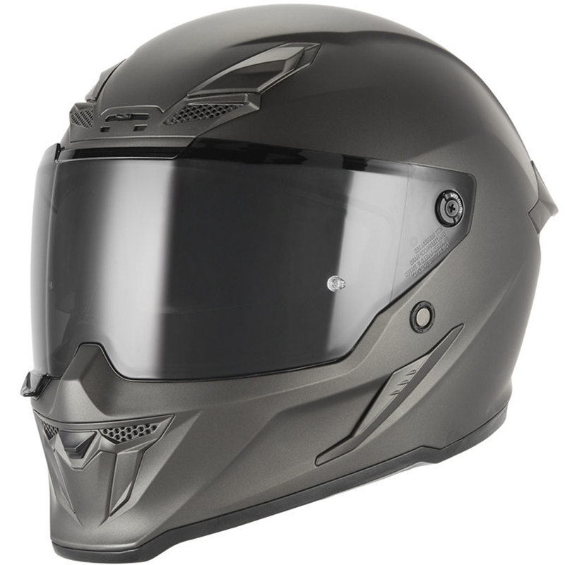 NOX Exclusive Goliath fullface motorcykelhjelm, mat titanium