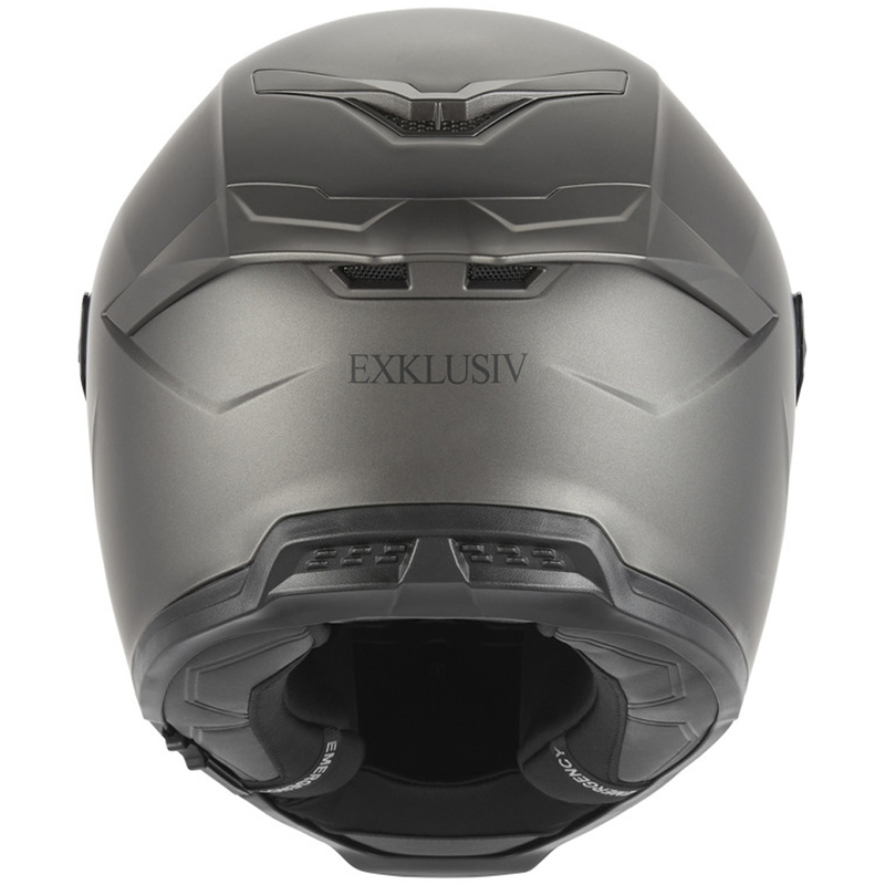 NOX Exclusive Goliath fullface motorcykelhjelm, mat titanium