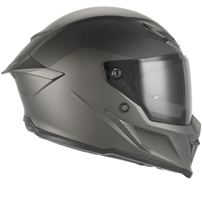 NOX Exclusive Goliath fullface motorcykelhjelm, mat titanium