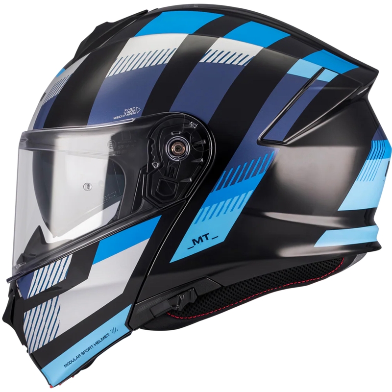 Flip-up motorcykelhjelm MT Genesis SV Stroke B7 sort-blå