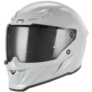 NOX Exclusive Goliath fullface motorcykelhjelm grå-hvid