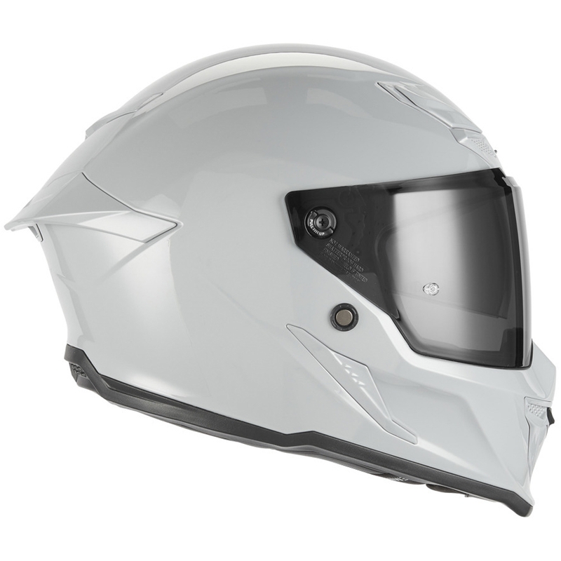 NOX Exclusive Goliath fullface motorcykelhjelm grå-hvid