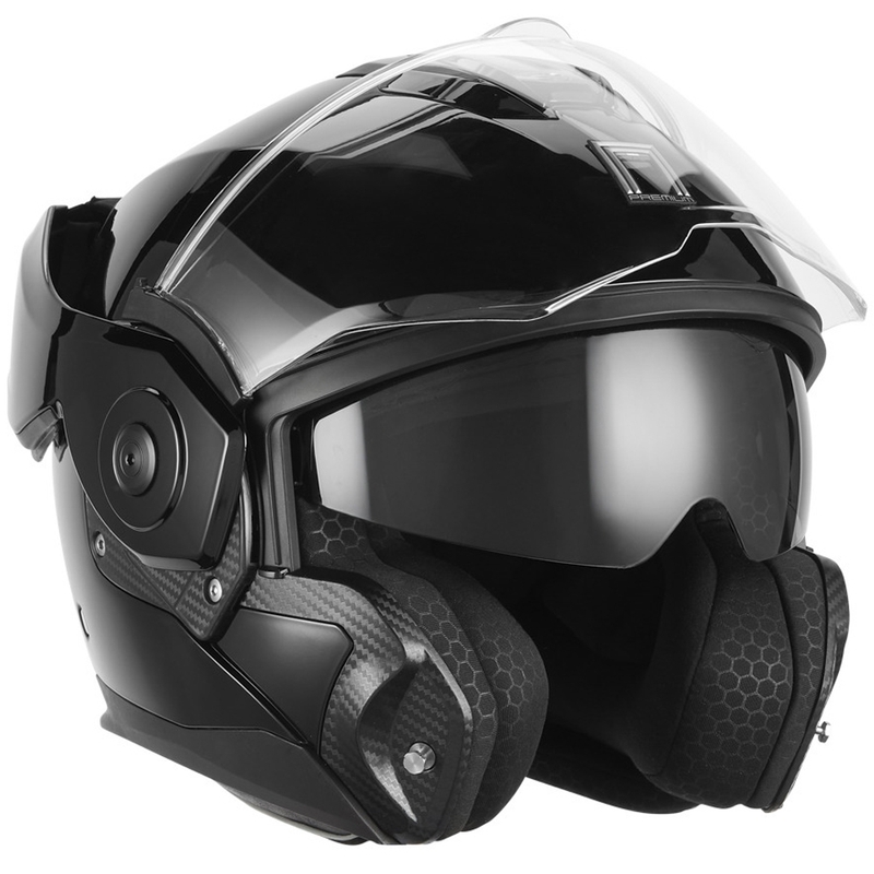 NOX PREMIUM Spinner flip-up motorcykelhjelm sort