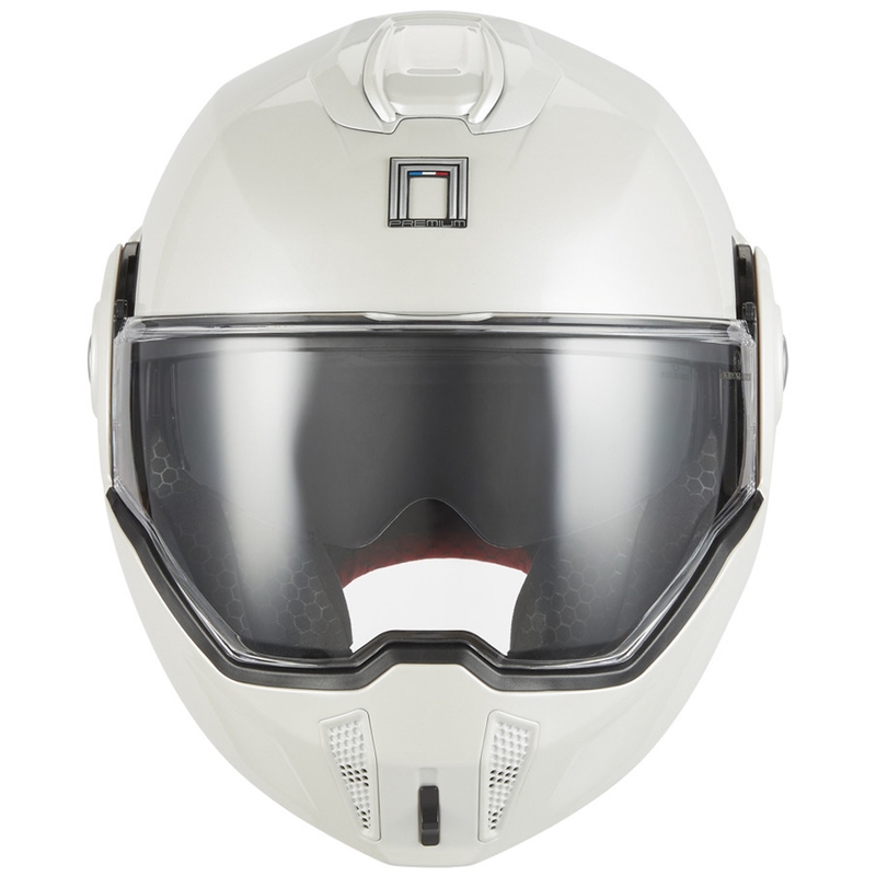 Flip-up motorcykelhjelm NOX PREMIUM Spinner hvid
