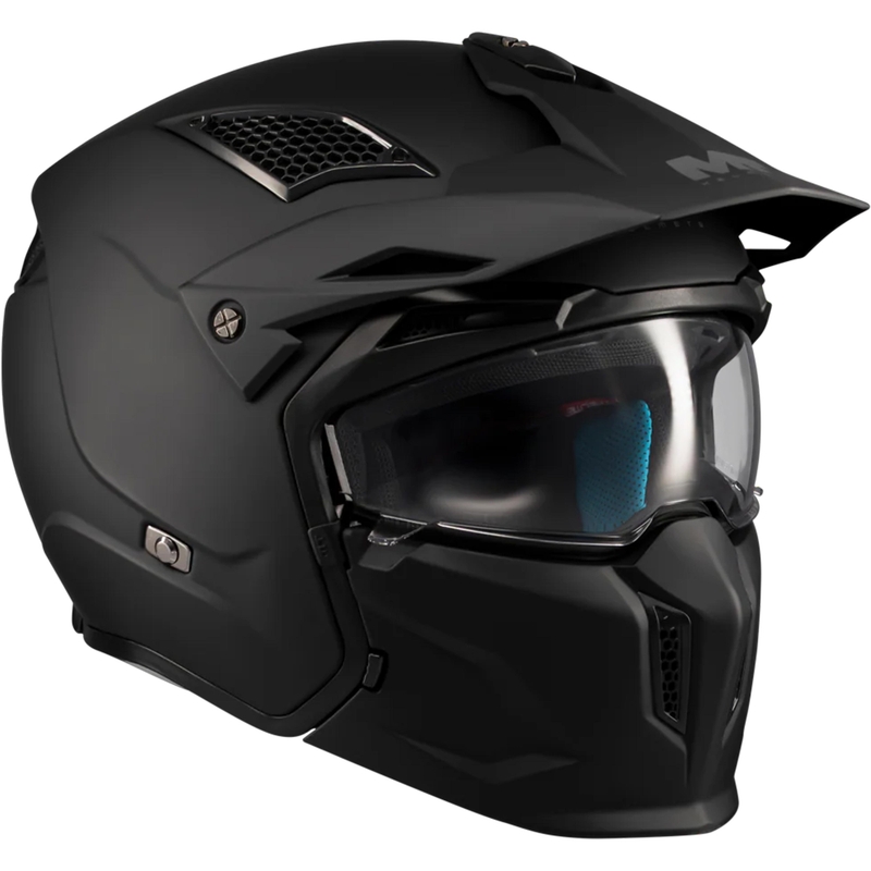 Modulær motorcykelhjelm MT Streetfighter SV S Pure A1 matsort