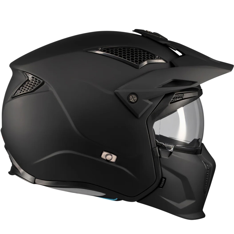 Modulær motorcykelhjelm MT Streetfighter SV S Pure A1 matsort