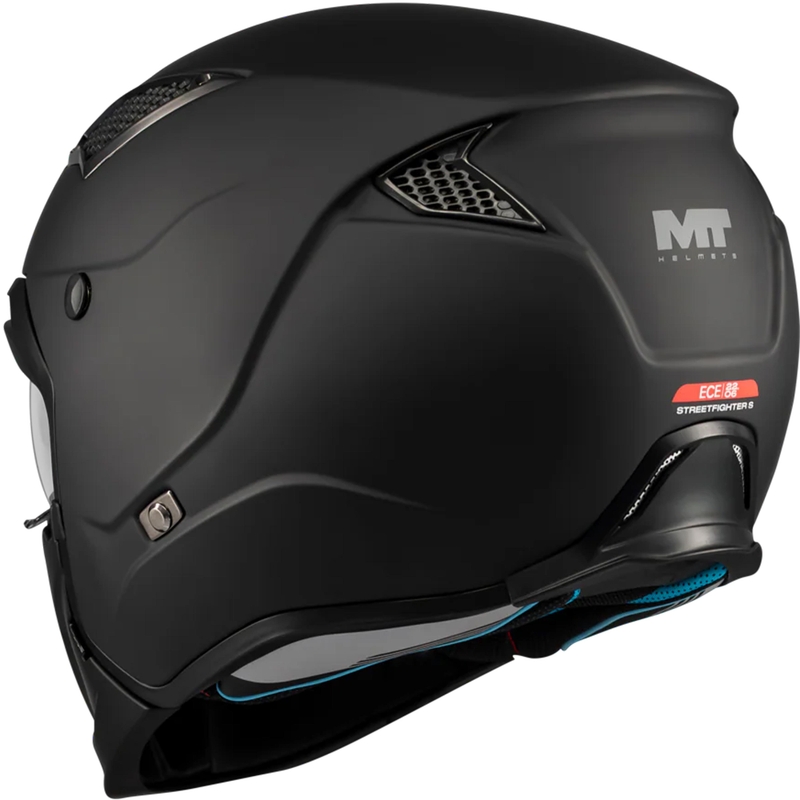 Modulær motorcykelhjelm MT Streetfighter SV S Pure A1 matsort