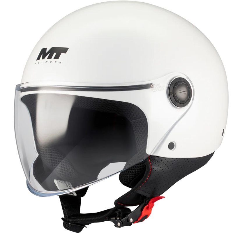 Åben motorcykelhjelm MT Street S Pure A0 hvid