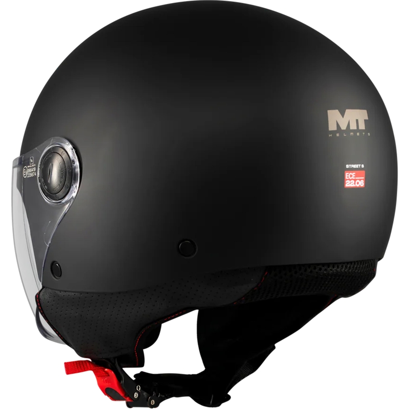 Åben motorcykelhjelm MT Street S Pure A1 matsort