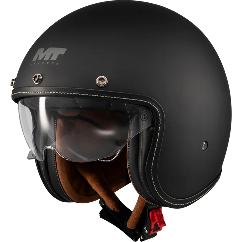 Åben motorcykelhjelm MT Lemans 2 SV S Pure A1 matsort