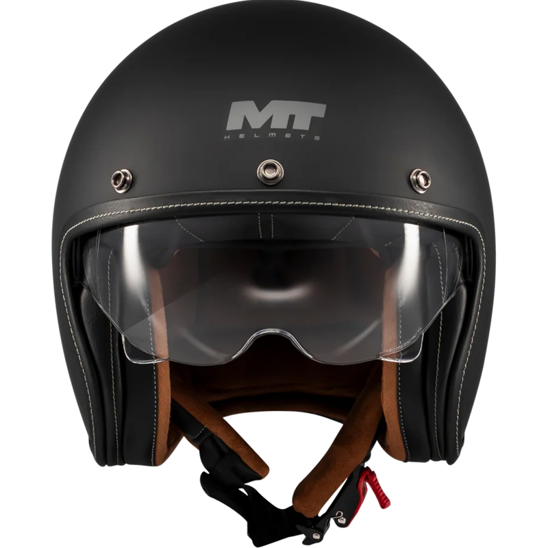 Åben motorcykelhjelm MT Lemans 2 SV S Pure A1 matsort
