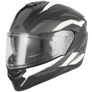 Fullface motorcykelhjelm NOX N304-S REVO mat sort-hvid
