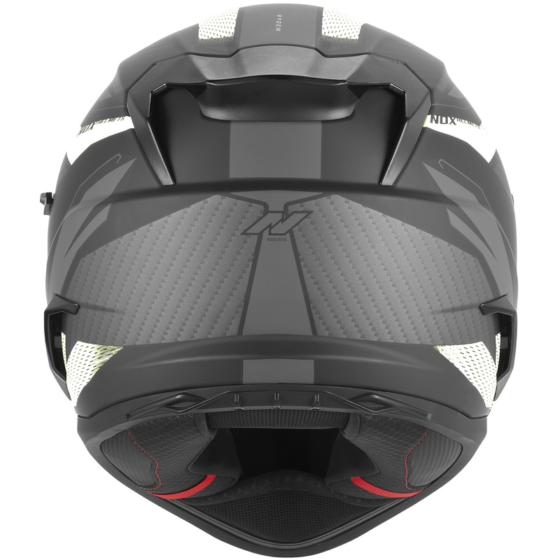 Fullface motorcykelhjelm NOX N304-S REVO mat sort-hvid
