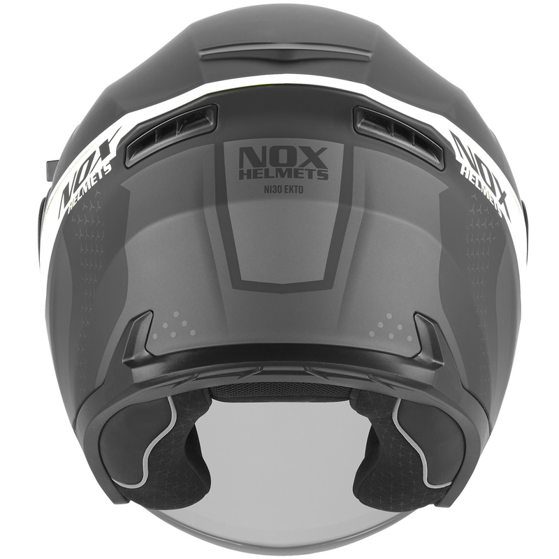 Åben motorcykelhjelm NOX N130 EKTO mat sort-hvid