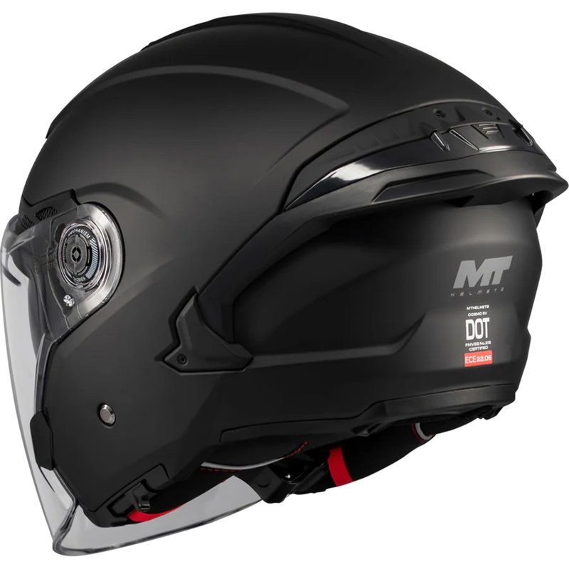 Åben motorcykelhjelm MT Cosmo SV Pure A1 matsort