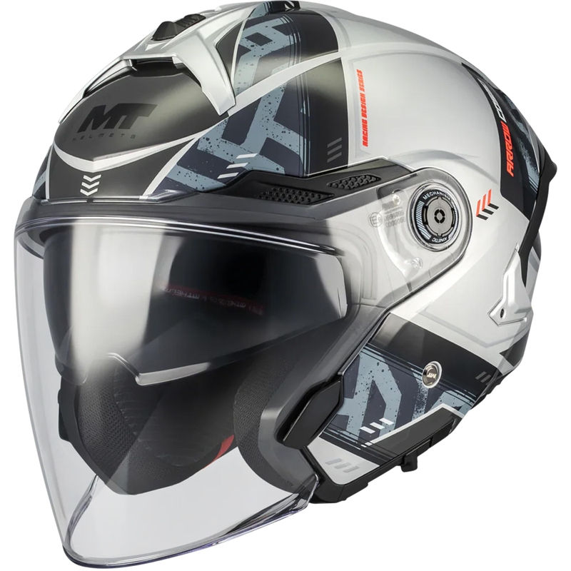 Åben motorcykelhjelm MT Cosmo SV Arrow C2 grå-sort