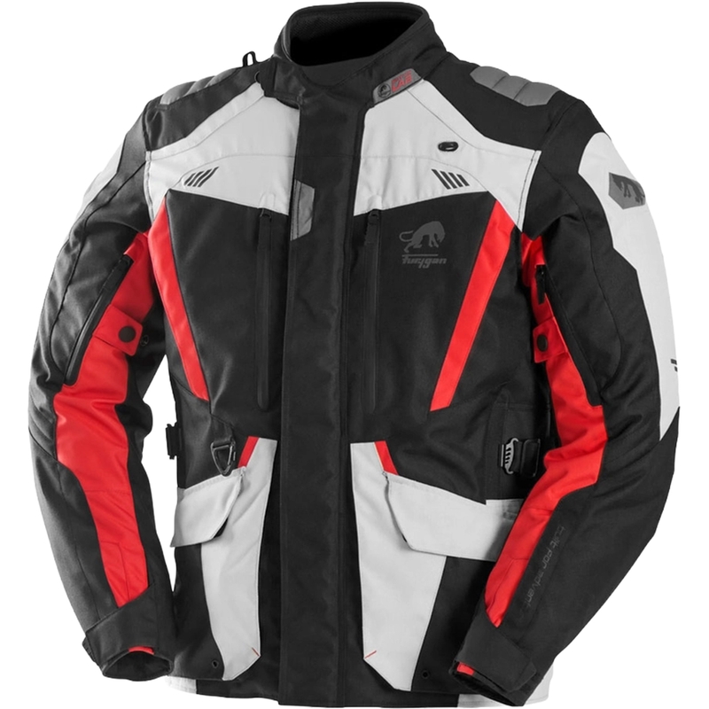 Furygan Apalaches Evo sort-beige-rød motorcykeljakke