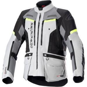 Alpinestars Bogota PRO Drystar motorcykeljakke grå-sort-fluo gul
