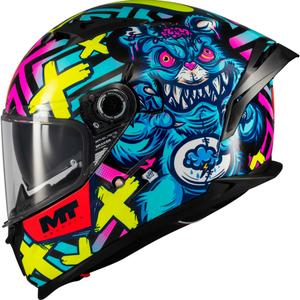 Full face motorcykelhjelm MT Braker SV Crazy Teddy multicolor